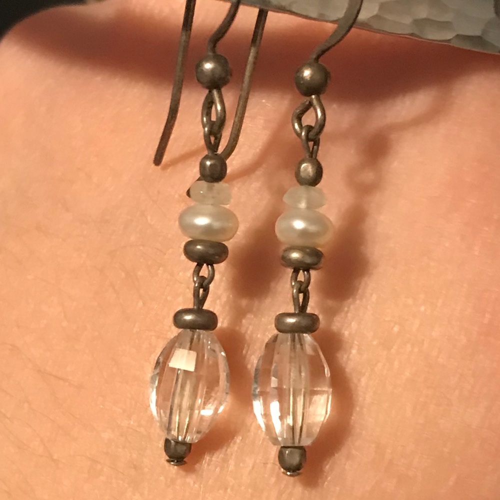 Sterling silver beaded earrings